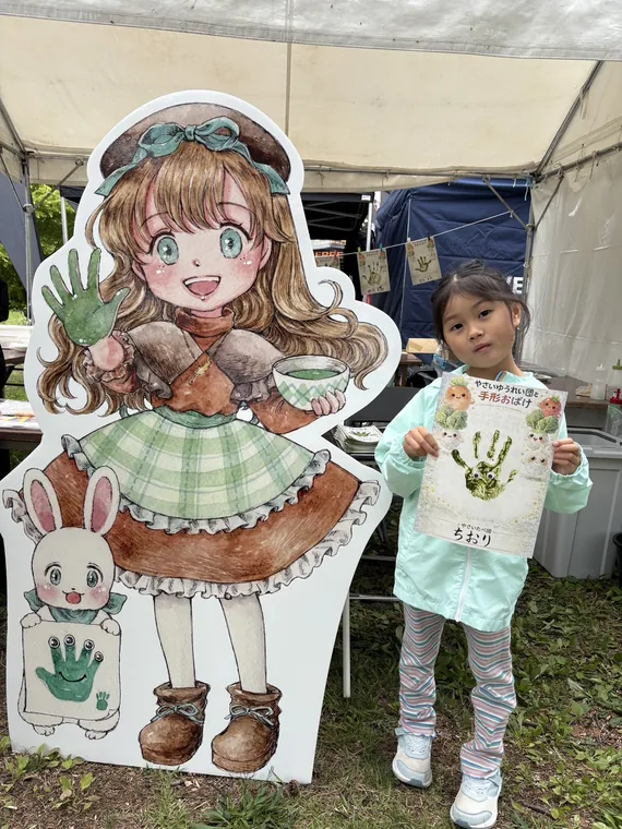 ミリちゃんパネルと完成した作品